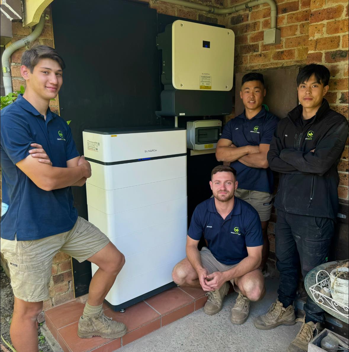Clean Earth Solar team installing residential solar panels in Australia