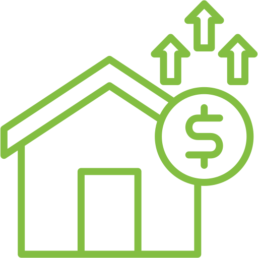 Icon of a home representing residential solar solutions