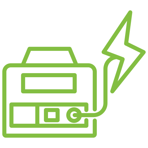 Off-grid solar power system icon for independent energy solutions
